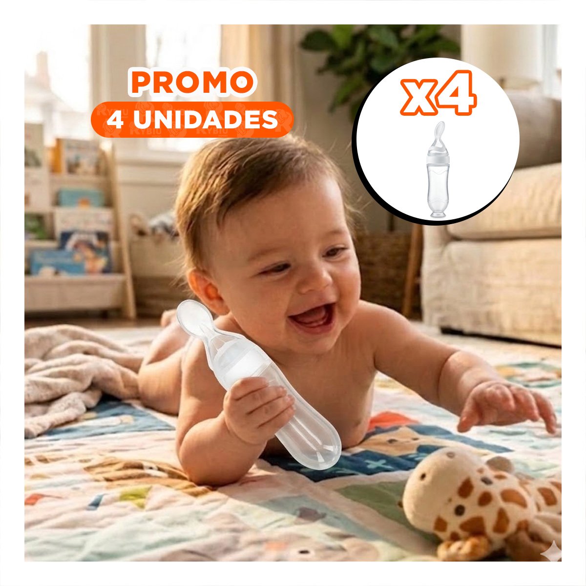 PACK4 CHUPO CON CUCHARA PARA USO DIARIO EN CASA COLOR BLANCO - 1
