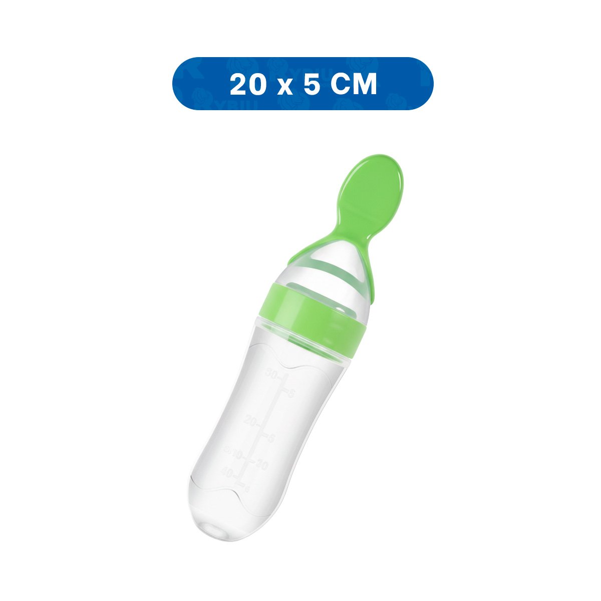 PACK6 BIBERON CON CUCHARA PARA LACTANTES Y NIÑOS PEQUEÑOS VERDE - 4