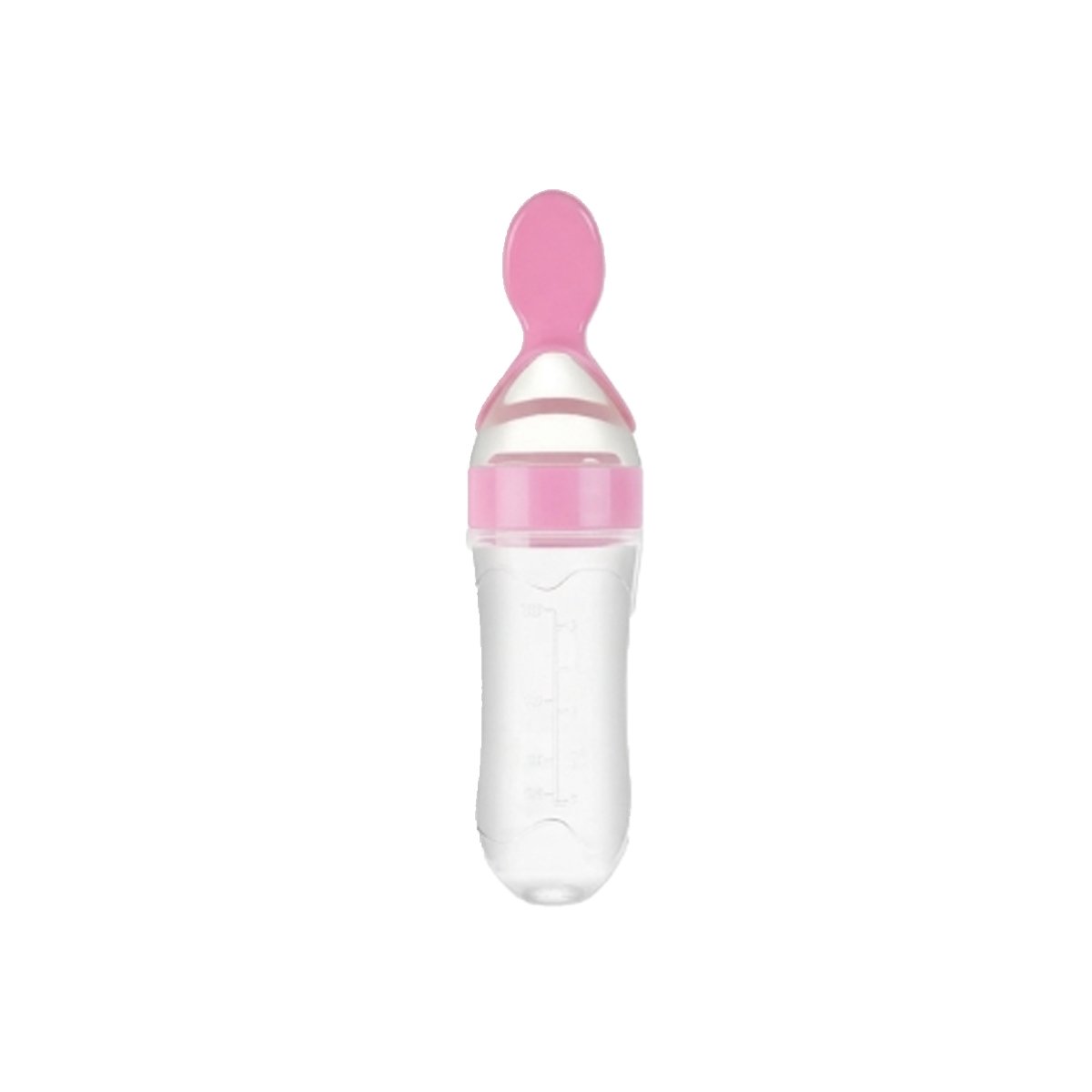 PACK12 TETERO CON CUCHARA CON DISEÑO ERGONOMICO Y LIMPIEZA FACIL COLOR ROSADO Y+REGALO STICKER - 2