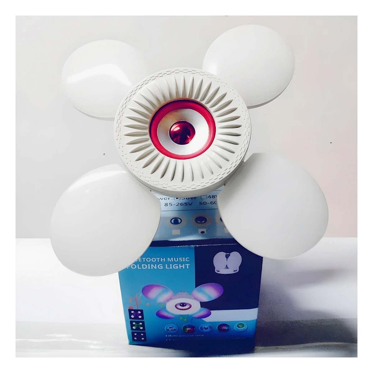 PACK2 CABEZAL LED ROJO DE 4 HELICES CON APERTURA AJUSTABLE AMPLIA Y+PAPEL REGALO - 2