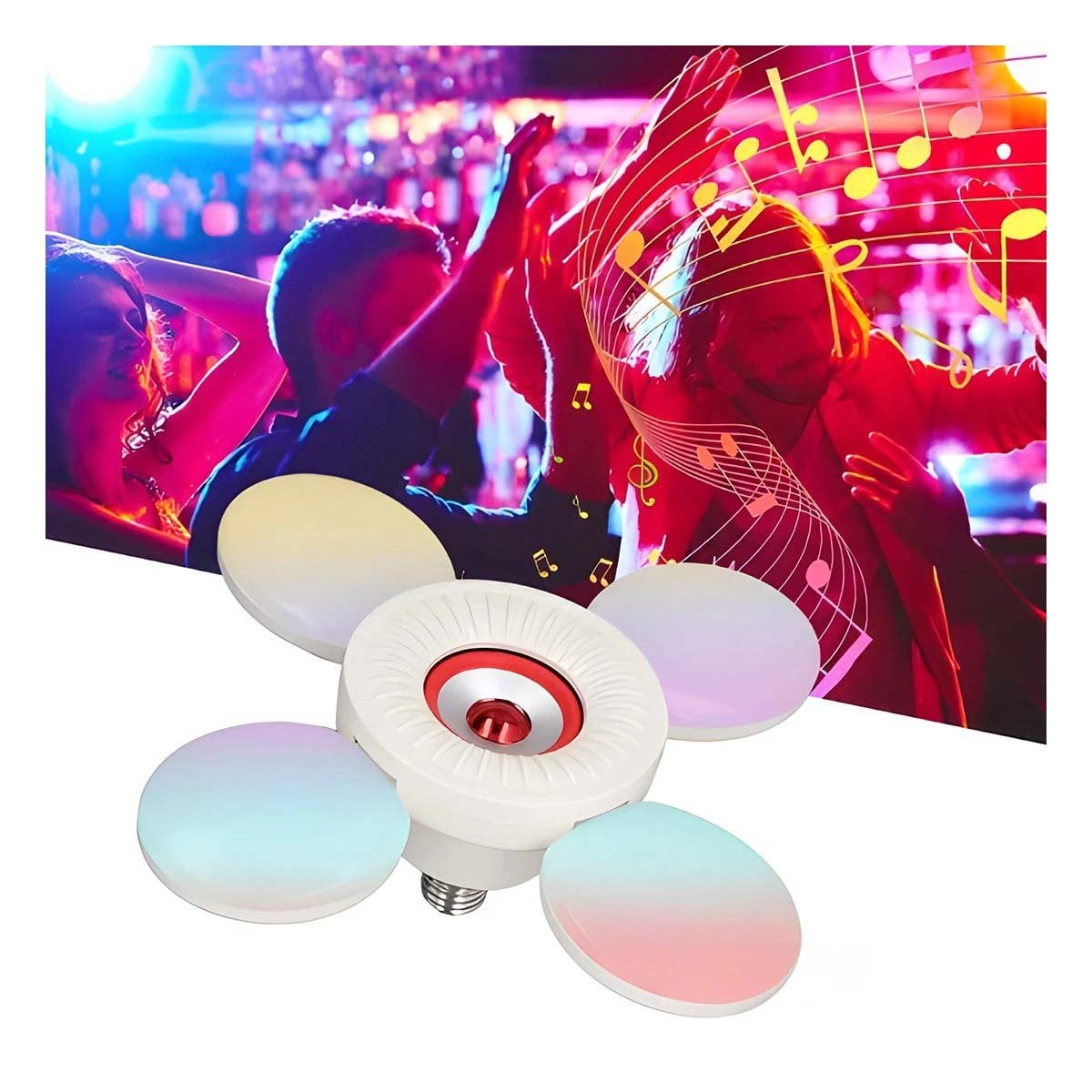 PACK6 CENTRO LED ROJO DE 4 HELICES PARA ESPACIO RESIDENCIAL MODERNO Y+REGALO STICKER - 3