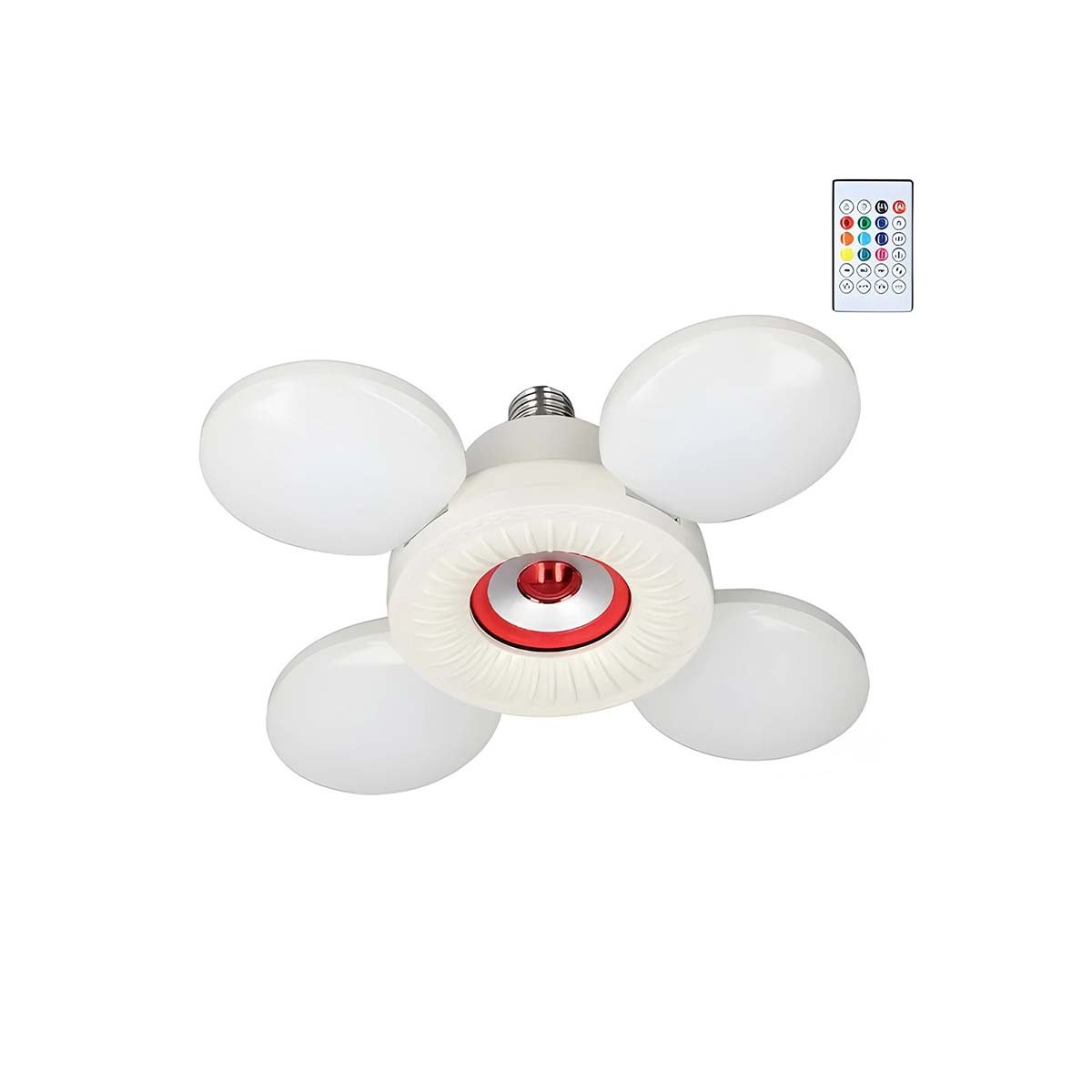 PACK6 CENTRO LED ROJO DE 4 HELICES PARA ESPACIO RESIDENCIAL MODERNO Y+REGALO STICKER - 5