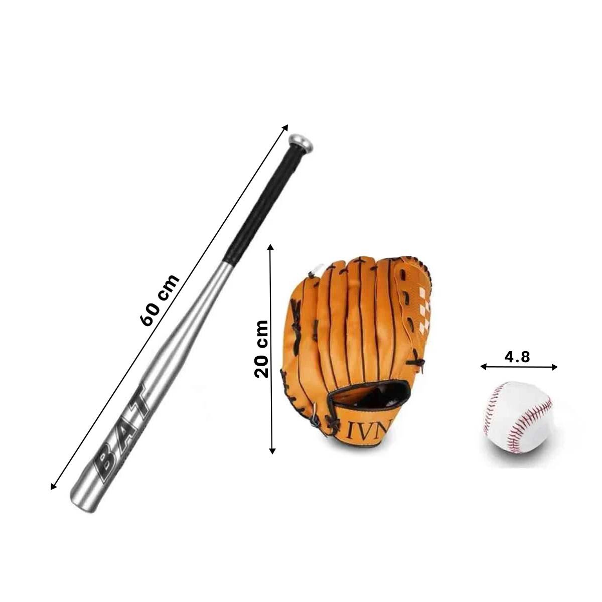 PACK2 KIT DE BEISBOL RECREATIVO CON BATE GUANTE Y PELOTA PARA JARDIN - 4