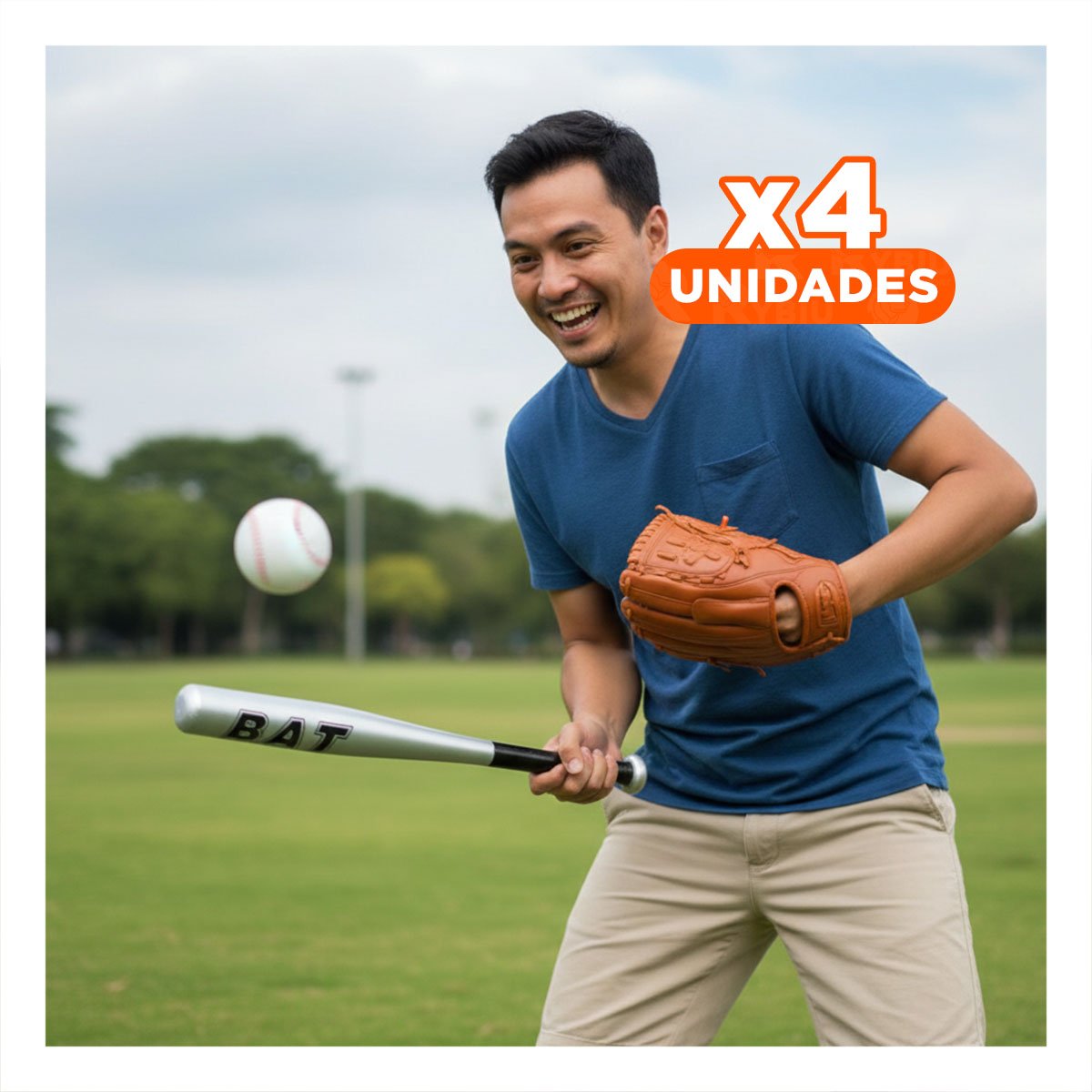 PACK4 PACK DE BEISBOL PARA PRACTICA CON BATE GUANTE Y PELOTA - 1