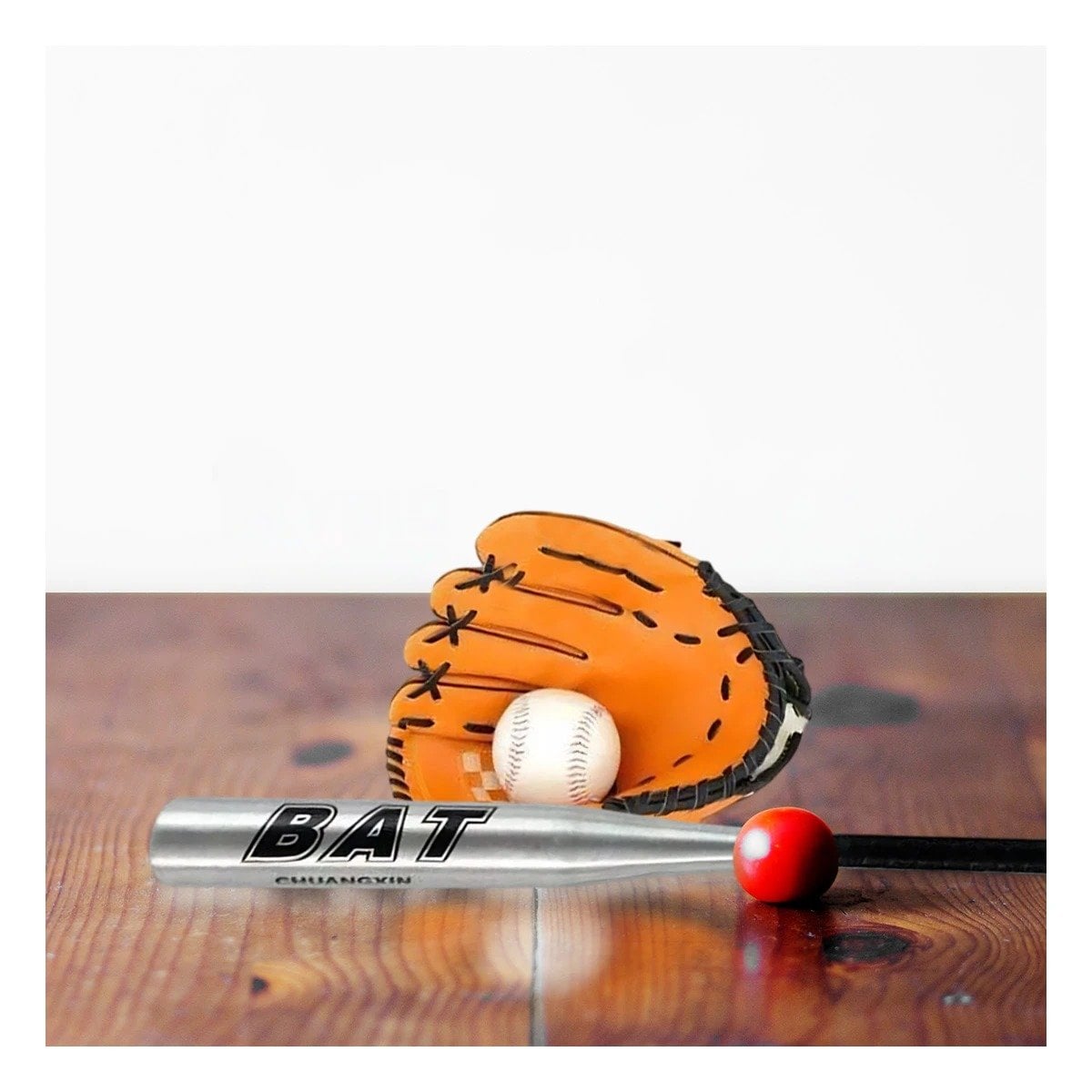 PACK2 COMBO DE BEISBOL BASICO CON BATE GUANTE Y PELOTA PARA PRINCIPIANTES Y+PAPEL REGALO - 2