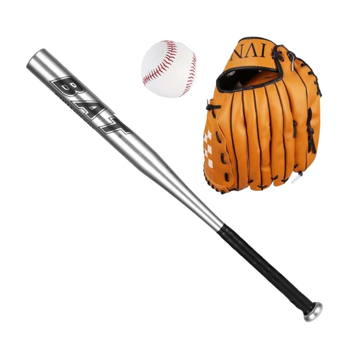 PACK4 SET DE BEISBOL PARA NINOS CON BATE GUANTE Y PELOTA RESISTENTE Y+PAPEL REGALO - 3