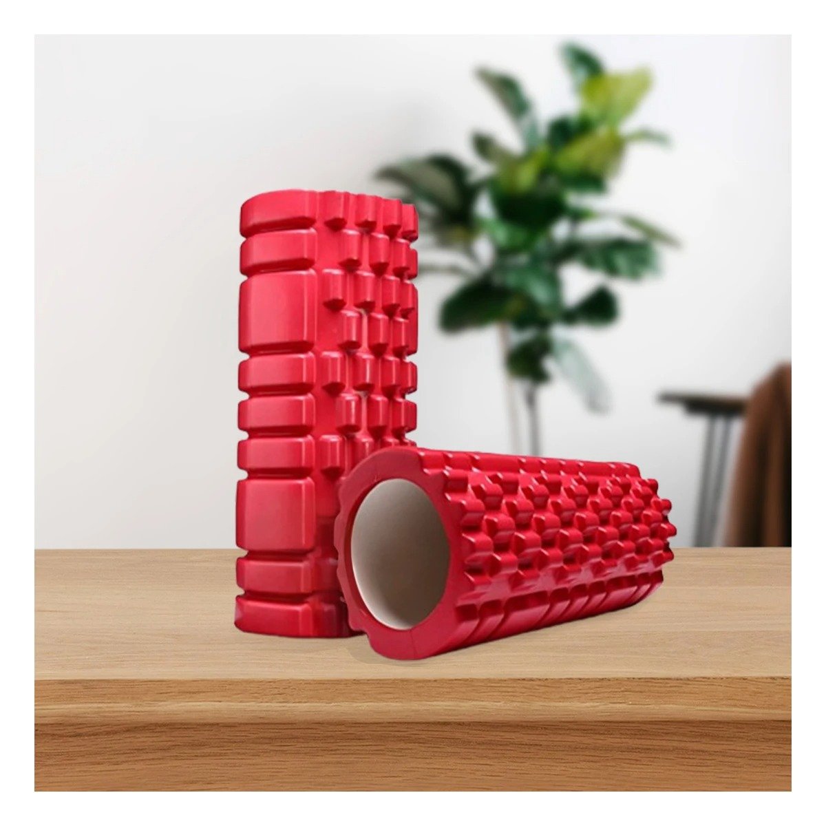 PACK12 TUBO DE MASAJE 29X9 EN ROJO DURABLE PARA EJERCICIO EN HOGAR Y+REGALO STICKER - 5