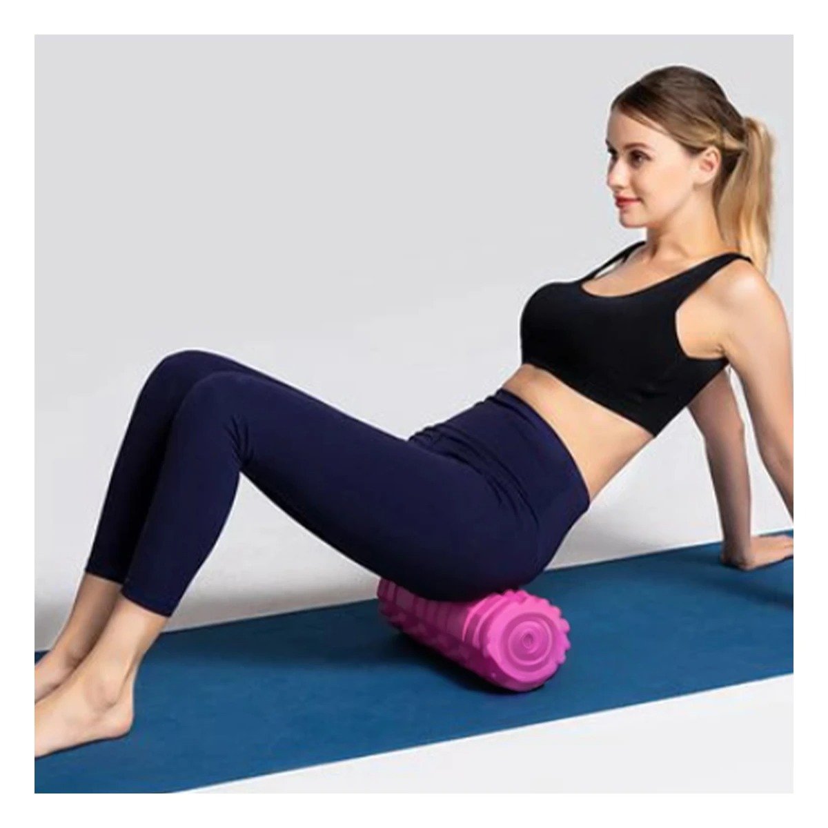 PACK4 CILINDRO ROLLER 29X9 EN FUCSIA COMPACTO PARA FITNESS Y ESTIRAMIENTOS Y+PAPEL REGALO - 2