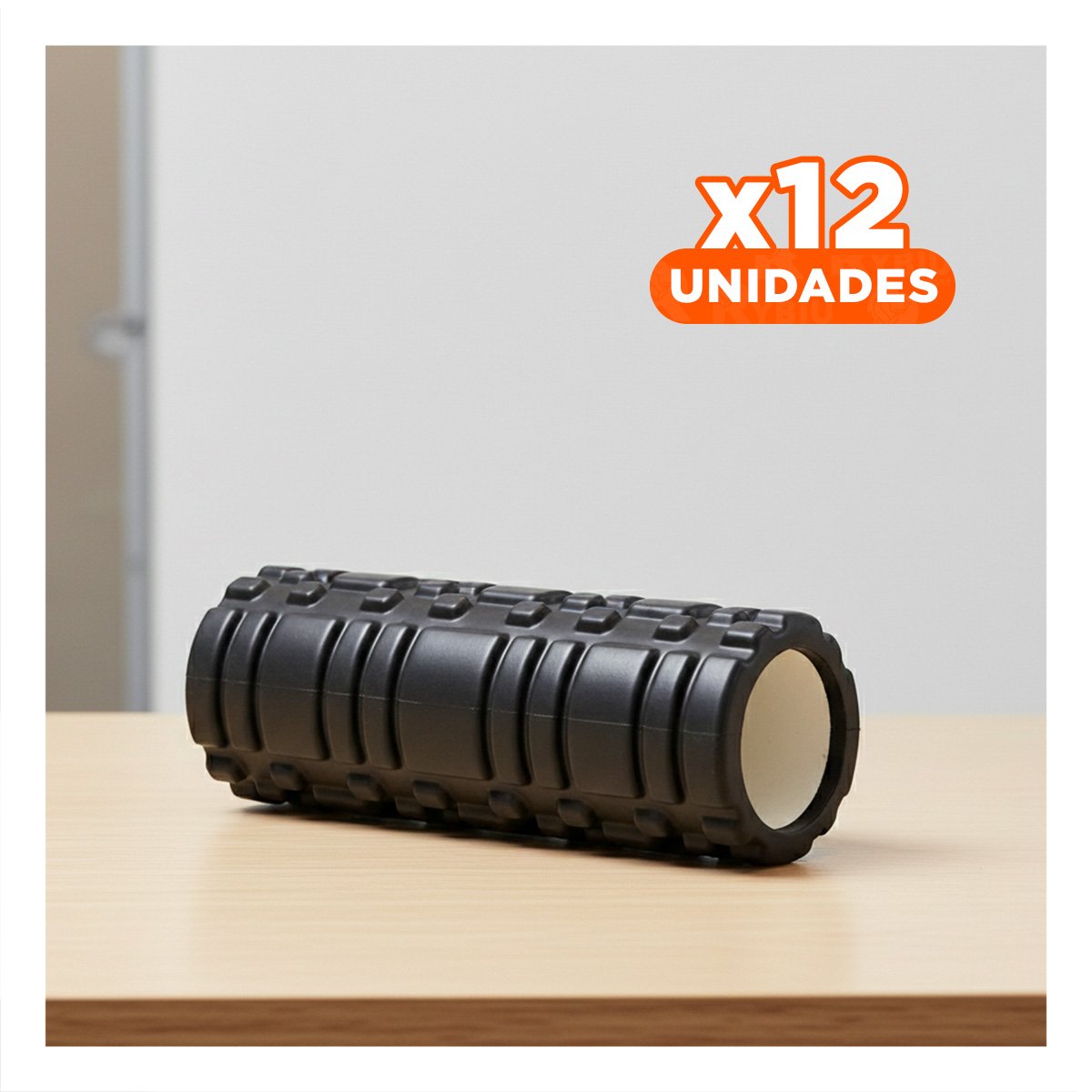 PACK12 CILINDRO ROLLER 29X9 EN NEGRO PRACTICO PARA MASAJES Y FITNESS - 1