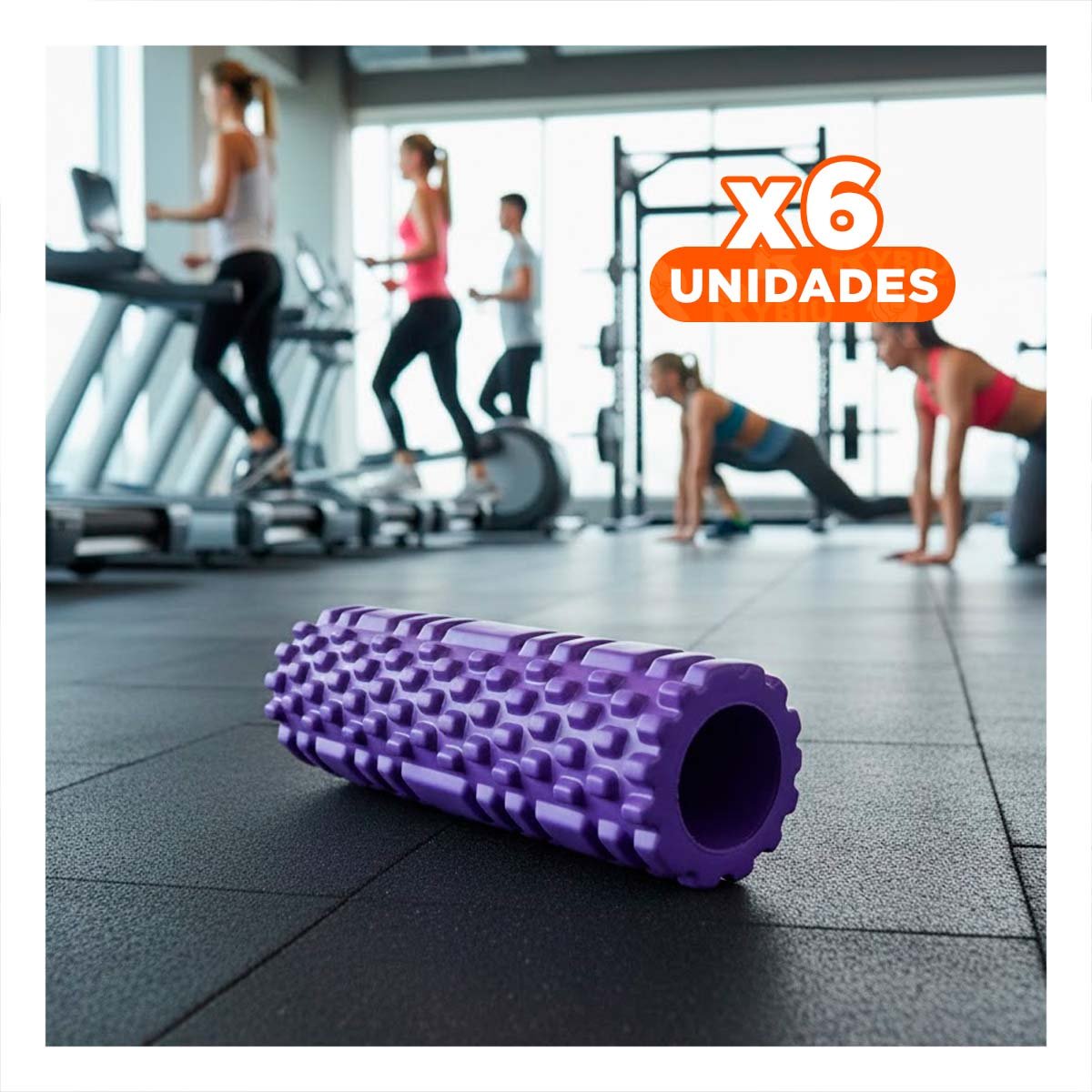 PACK6 RODILLO ROLLER 29X9 EN MORADO FUNCIONAL PARA ENTRENAMIENTO FUNCIONAL Y+REGALO STICKER - 1