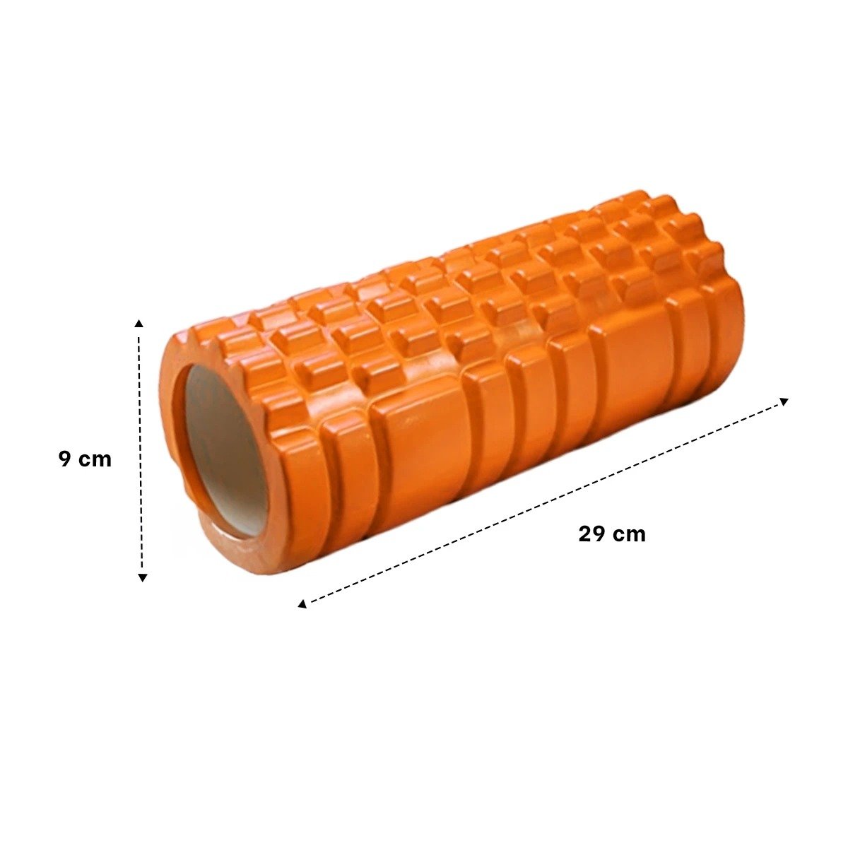 PACK4 CILINDRO ROLLER 29X9 EN ANARANJADO COMPACTO PARA FITNESS Y ESTIRAMIENTOS Y+PAPEL REGALO - 4