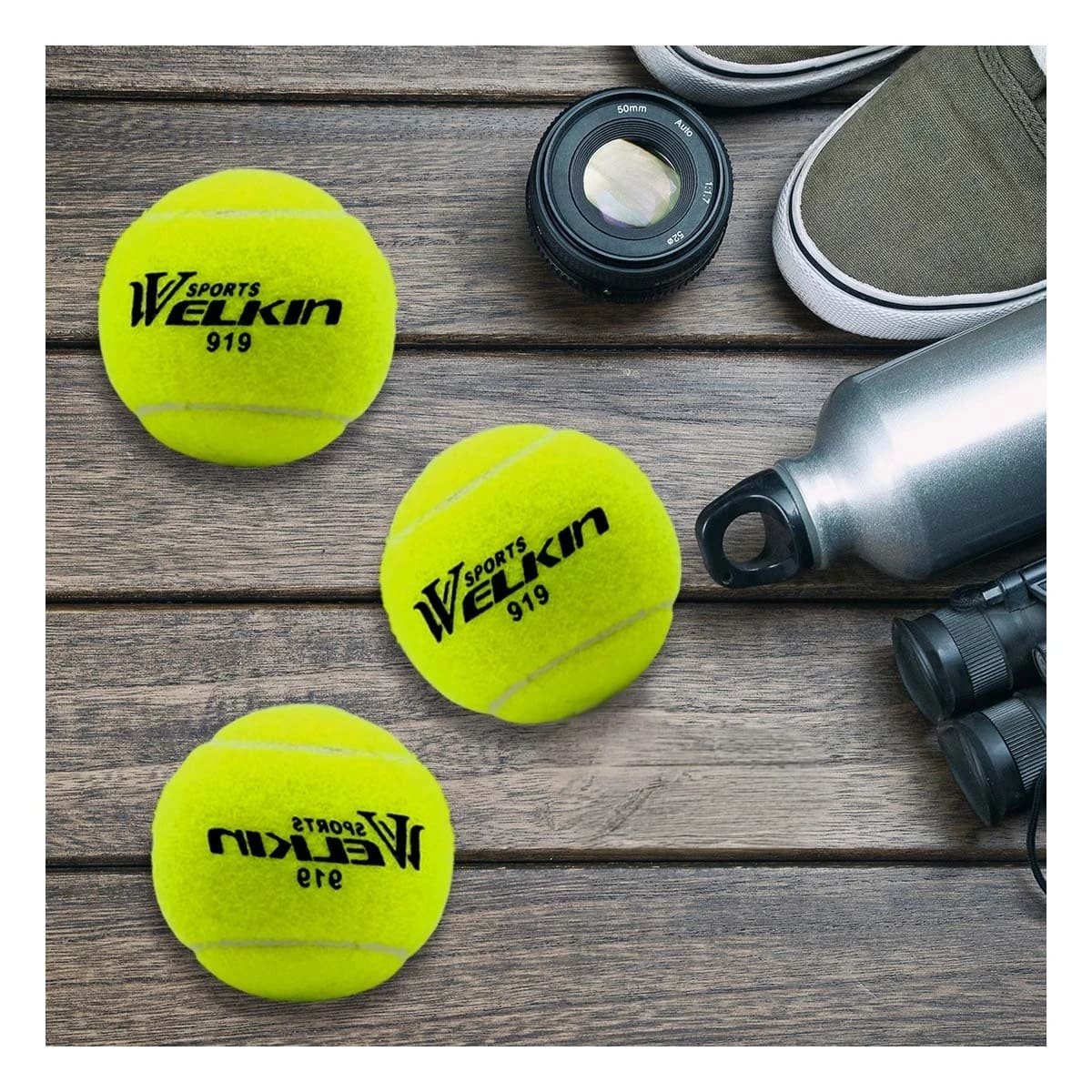 PACK2 KIT 3 PELOTAS DE TENIS TENNIS BALLS PARA JUEGO EN EXTERIOR - 5