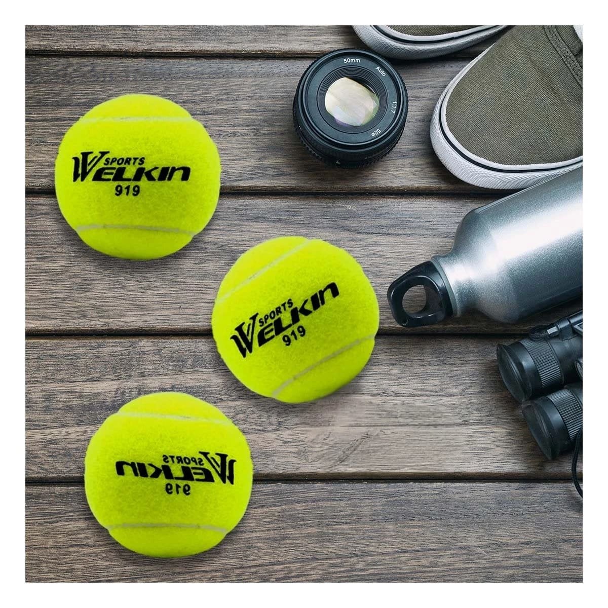PACK6 LOTE 3 PELOTAS DE TENIS TENNIS BALLS PARA USO DEPORTIVO Y+PAPEL REGALO - 2