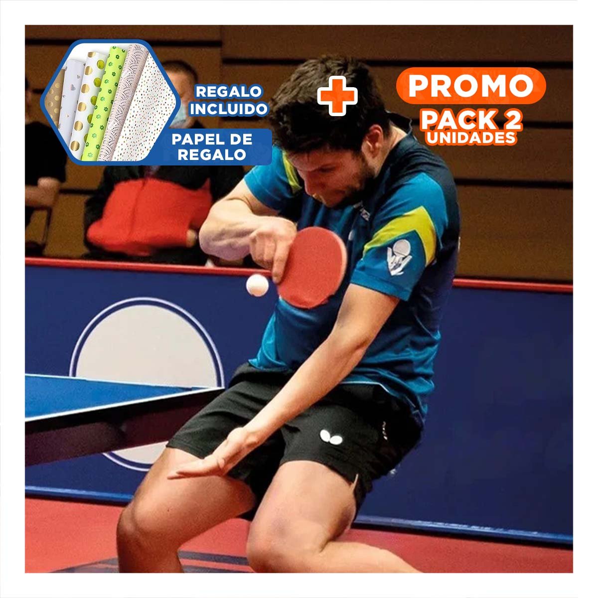PACK2 SET 60 PELOTAS DE PING PONG BLANCO PARA CLUB Y ACADEMIA Y+PAPEL REGALO - 1