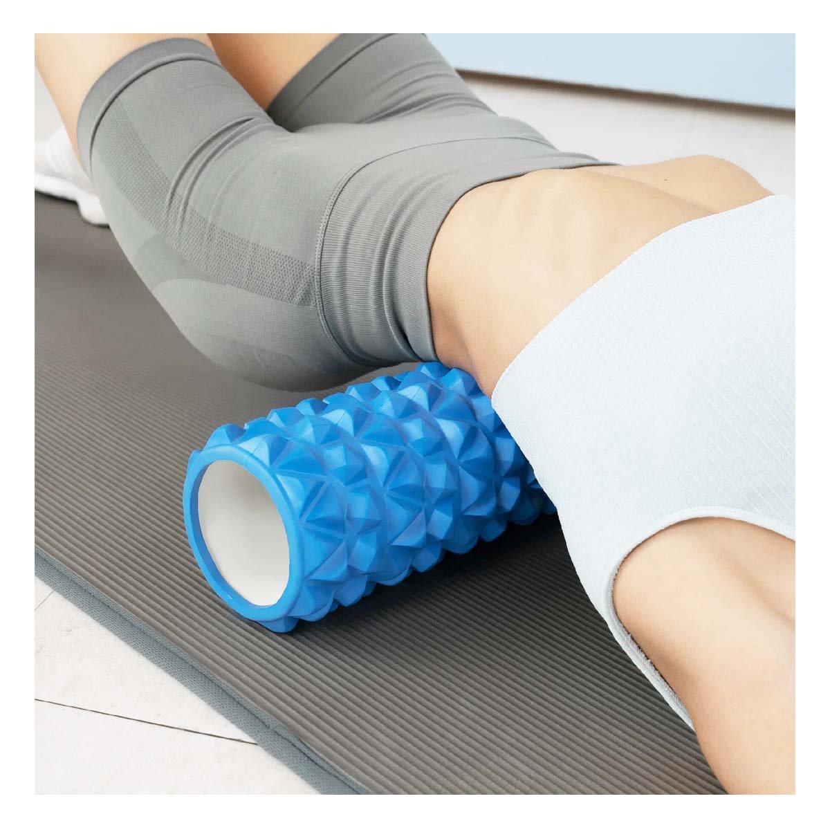 PACK2 ESPUMA ROLLER 29X9 EN CELESTE PORTATIL PARA MASAJE Y RECUPERACION Y+REGALO STICKER - 5