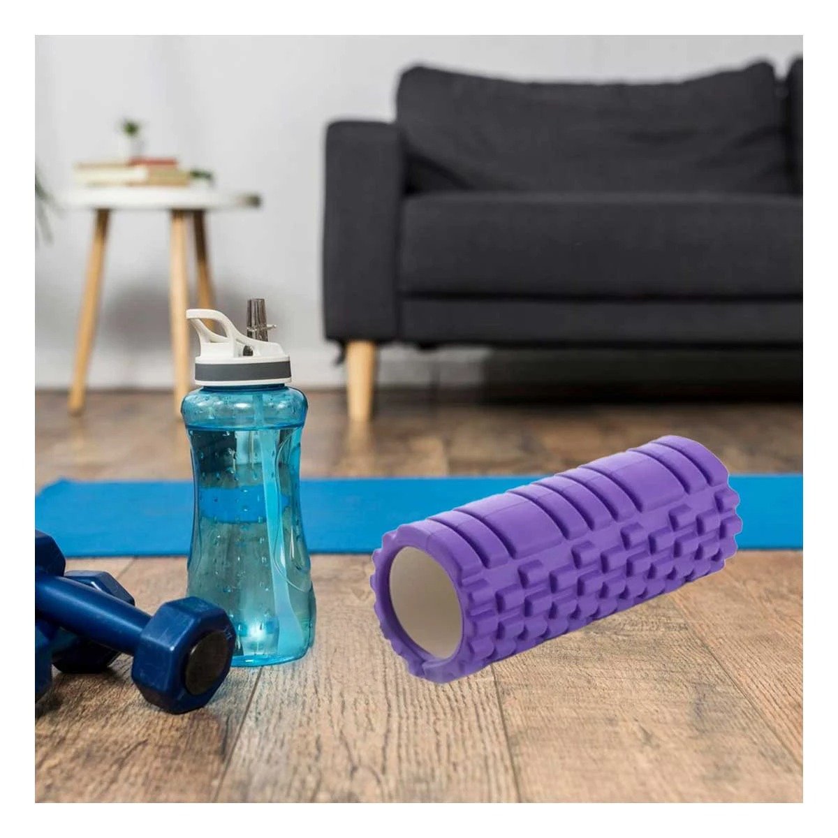 PACK12 TUBO DE MASAJE 29X9 EN MORADO DURABLE PARA EJERCICIO EN HOGAR Y+REGALO STICKER - 3