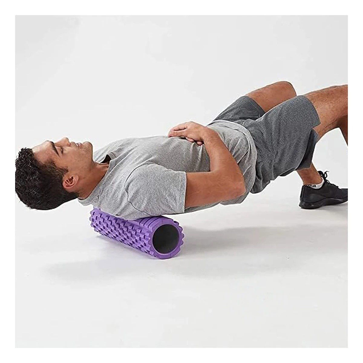 PACK12 TUBO DE MASAJE 29X9 EN MORADO DURABLE PARA EJERCICIO EN HOGAR Y+REGALO STICKER - 5