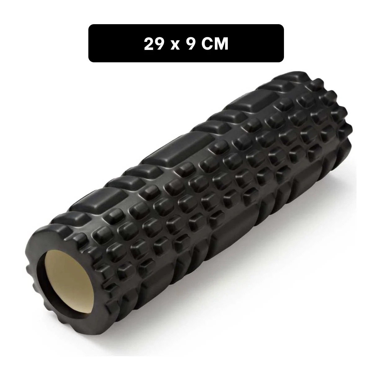PACK4 RODILLO ROLLER 29X9 EN NEGRO VERSATIL PARA YOGA Y ENTRENAMIENTO - 4