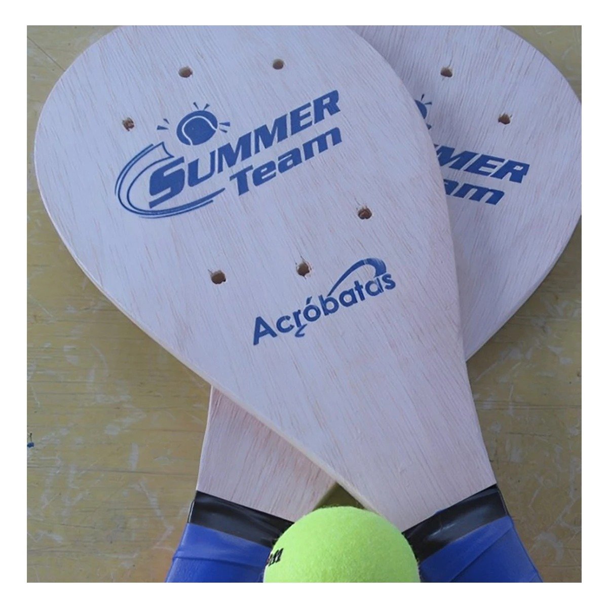 PACK12 RAQUETAS DE PLAYA PARA ADULTO CON PELOTA PARA JUEGO EN ARENA Y+REGALO STICKER - 3
