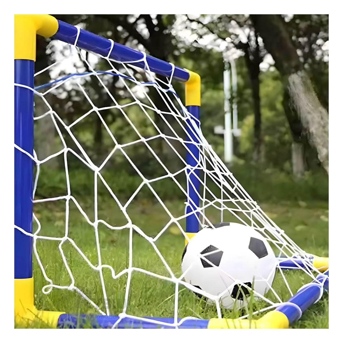 PACK12 PORTERIA DE FUTBOL MINI 100X60 CM PLEGABLE PARA USO EN CASA - 2