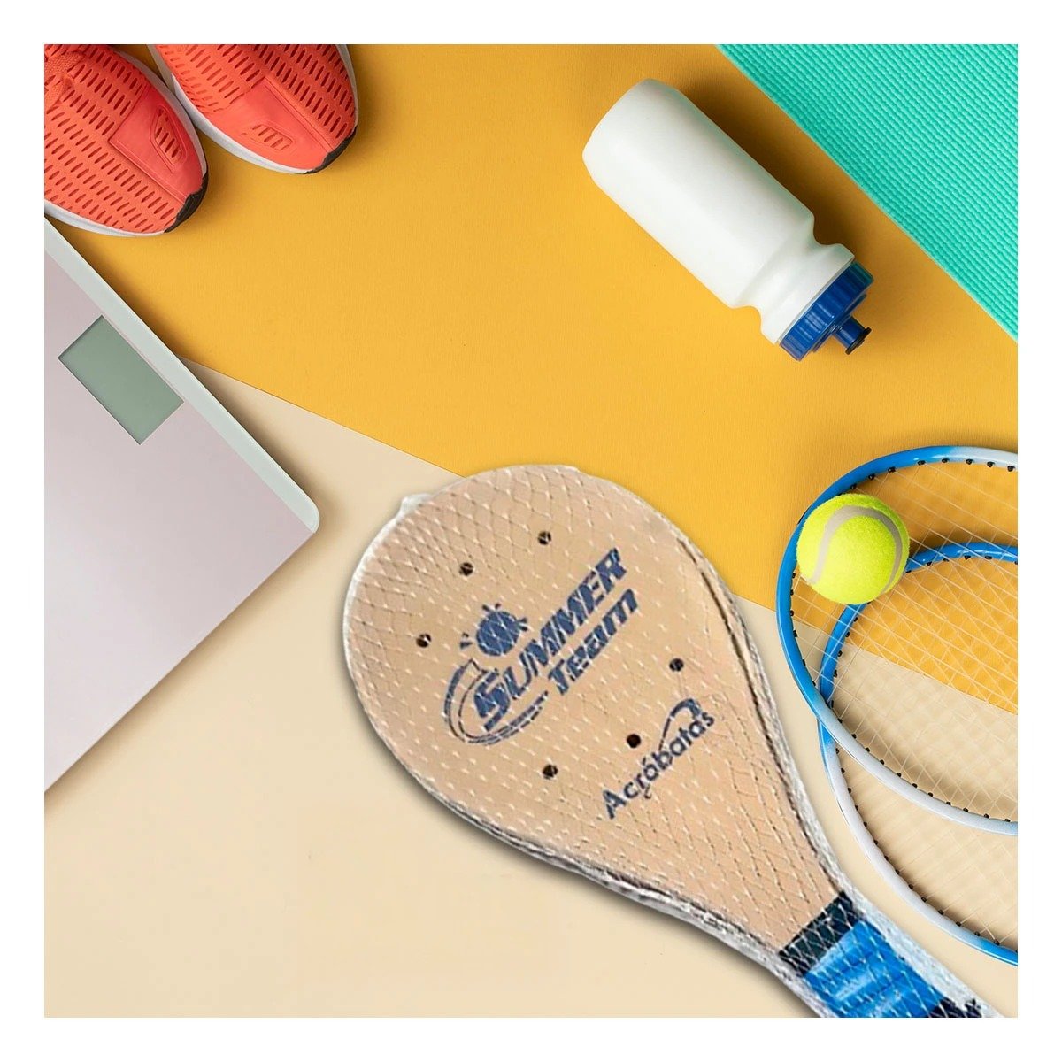 PACK2 COMBO DE PALETAS DE PLAYA JUNIOR CON PELOTA PARA EXTERIOR INFANTIL Y+PAPEL REGALO - 2