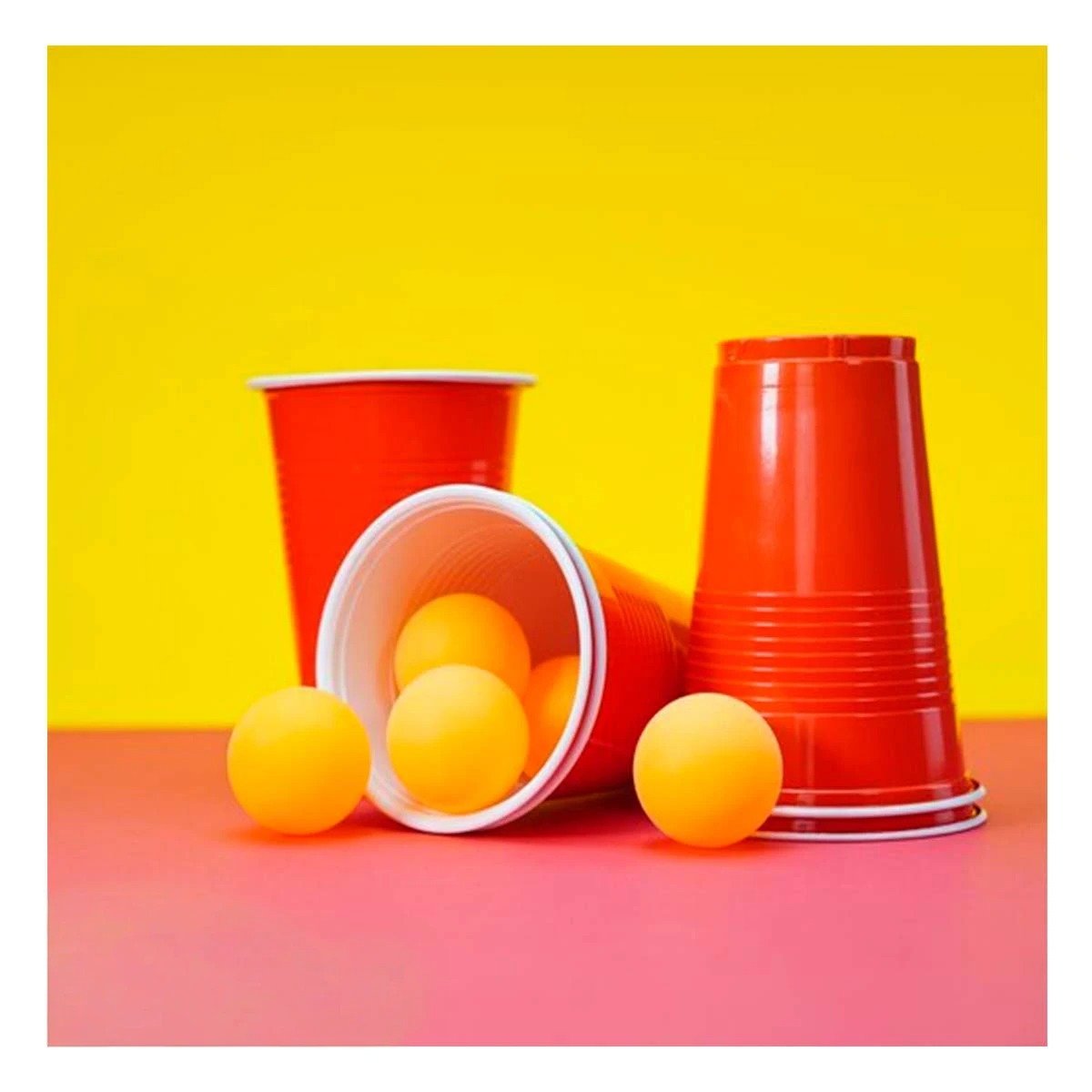 PACK4 COMBO DE PING PONG CON VASOS PARA DIVERSION EN GRUPO Y+PAPEL REGALO - 2
