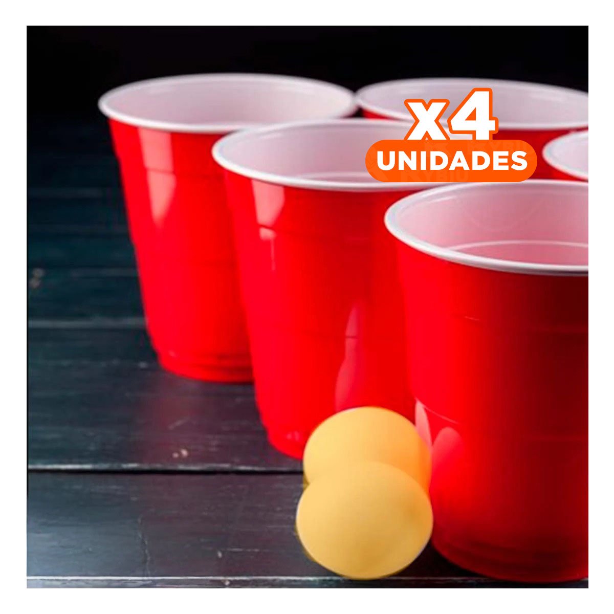PACK4 KIT DE PING PONG CON VASOS PARA EVENTO SOCIAL - 1