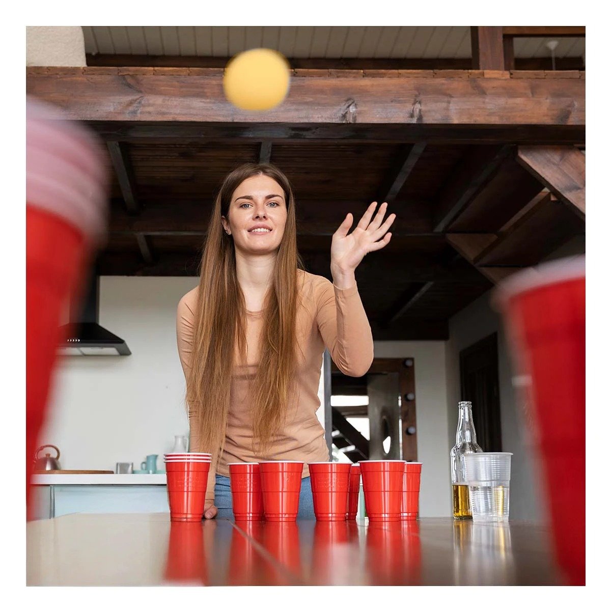 PACK4 KIT DE PING PONG CON VASOS PARA EVENTO SOCIAL - 3