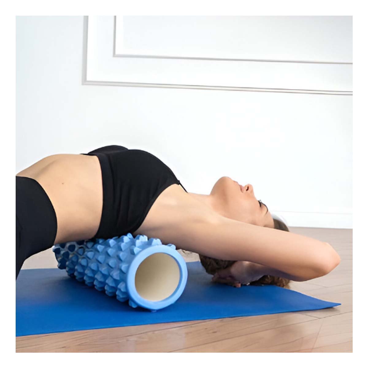 PACK12 CILINDRO ROLLER 29X9 EN CELESTE PRACTICO PARA MASAJES Y FITNESS - 2