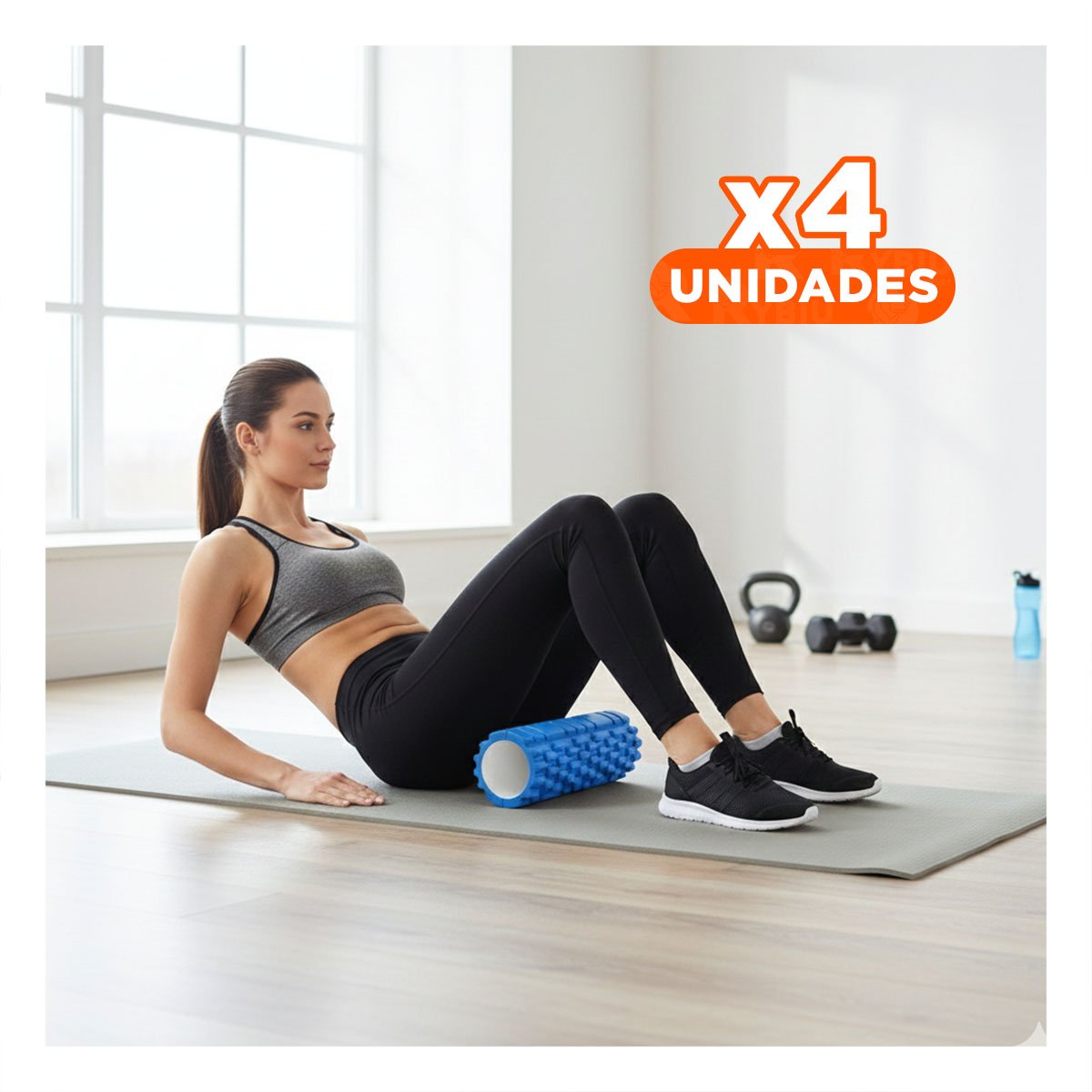 PACK4 RODILLO ROLLER 29X9 EN AZUL VERSATIL PARA YOGA Y ENTRENAMIENTO - 1