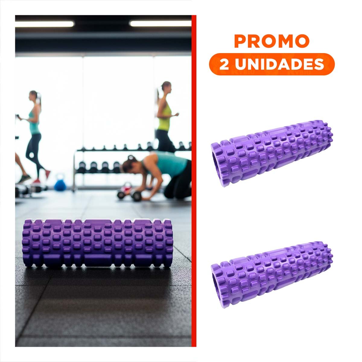 PACK2 ROLLO DEPORTIVO 29X9 EN MORADO DURABLE PARA ESTIRAMIENTO Y ACTIVIDAD FISICA - 1