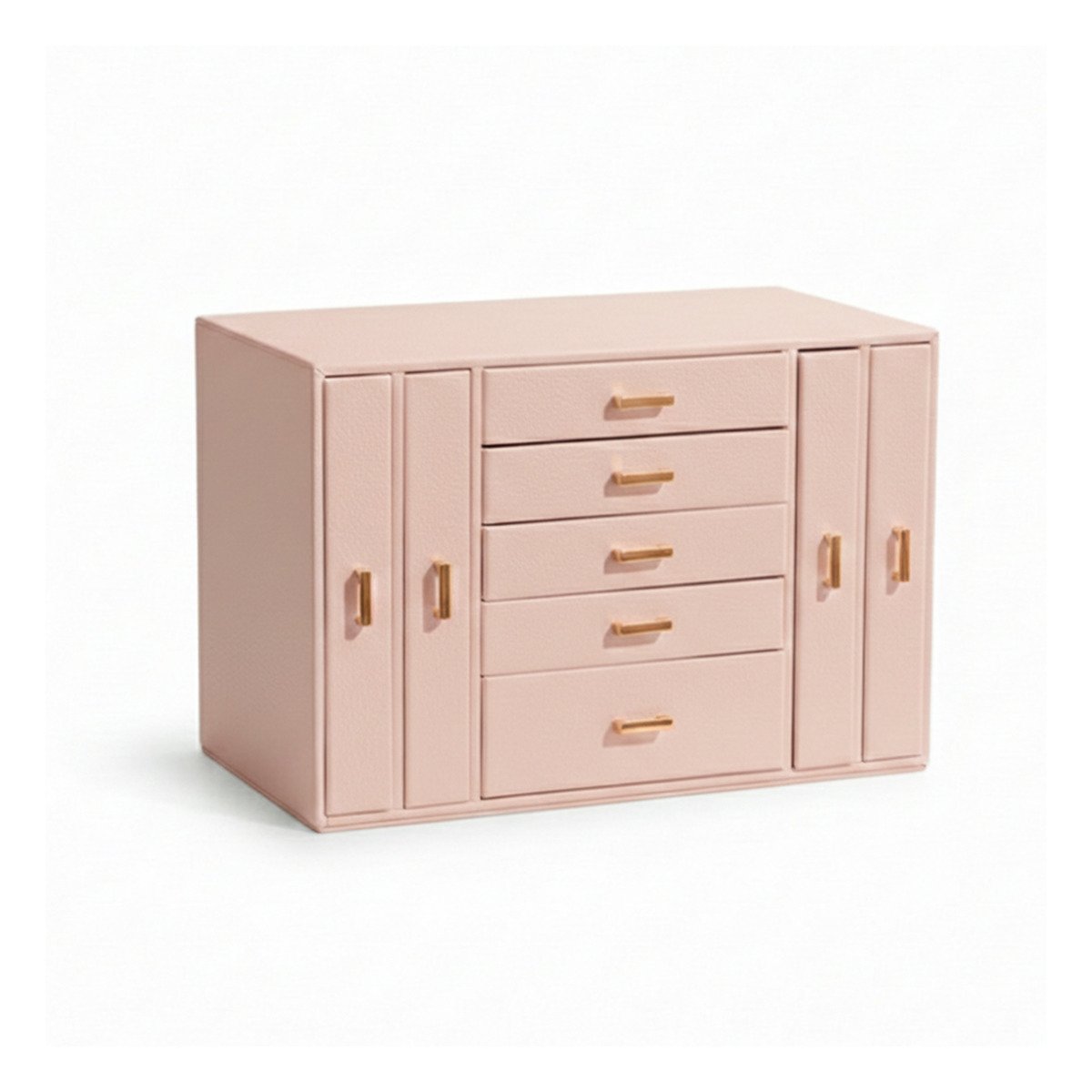 PACK2 ORGANIZADOR DE JOYAS ROSADO CON ESPACIOS PARA RELOJES Y COLLARES Y+REGALO STICKER - 2