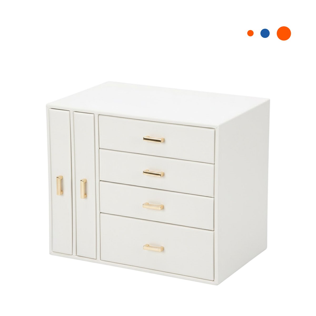 JOYERO ESPACIOSO 4 NIVELES HORIZ Y 2 VERT BLANCO PARA GUARDAR JOYAS Y+REGALO STICKER - 3