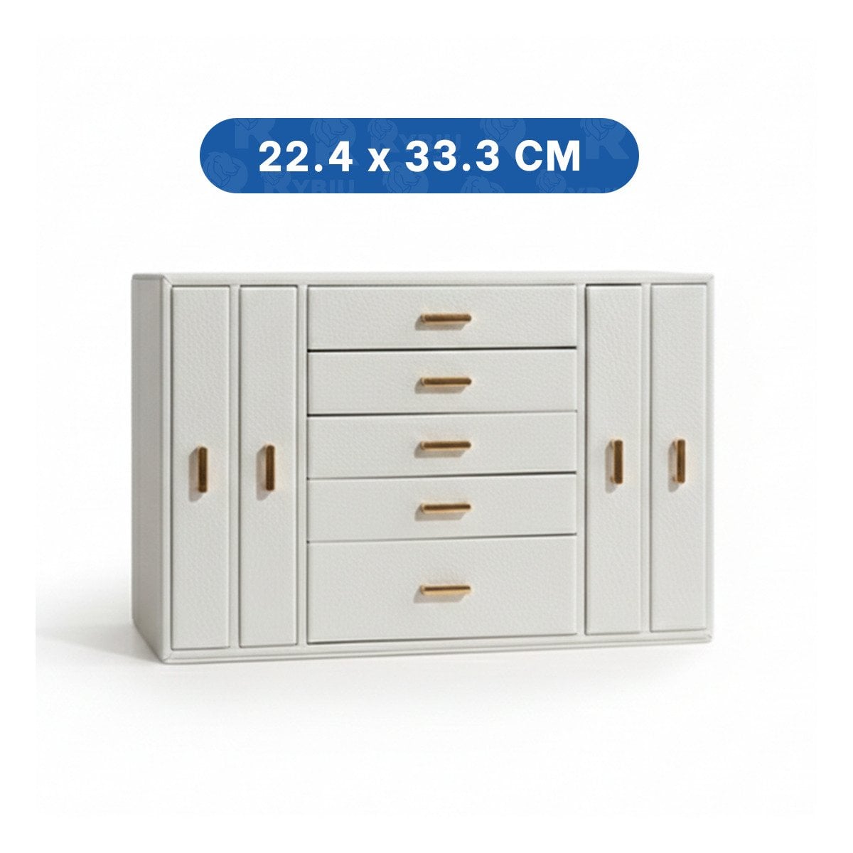 PACK2 CAJA JOYERO BLANCA CON DISEÑO SOFISTICADO Y COMPARTIMENTOS AMPLIOS - 4
