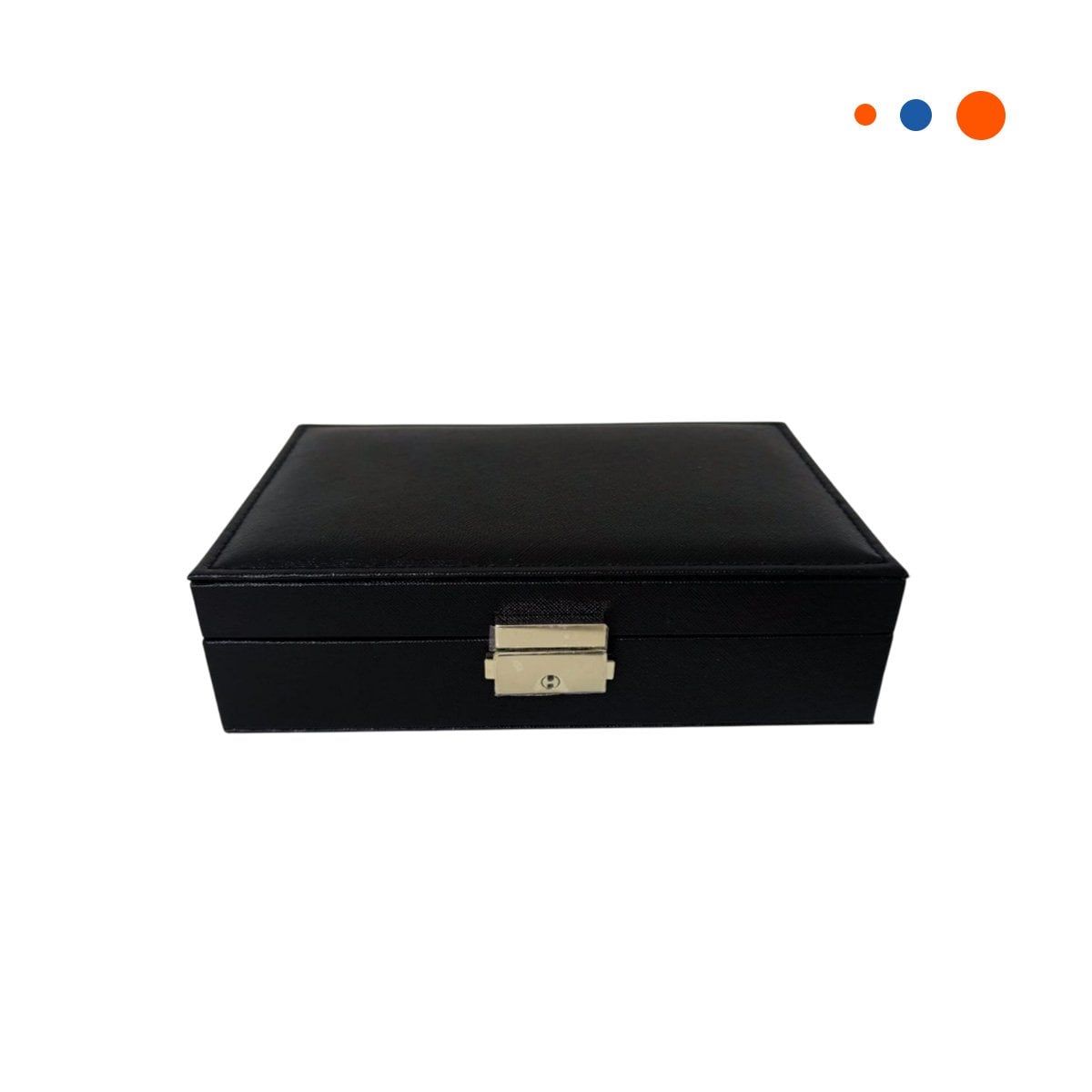 ORGANIZADOR DE ACCESORIOS RECTANGULAR NEGRO 20,5X12,5X5,5CM CON TAPA Y+REGALO STICKER - 3