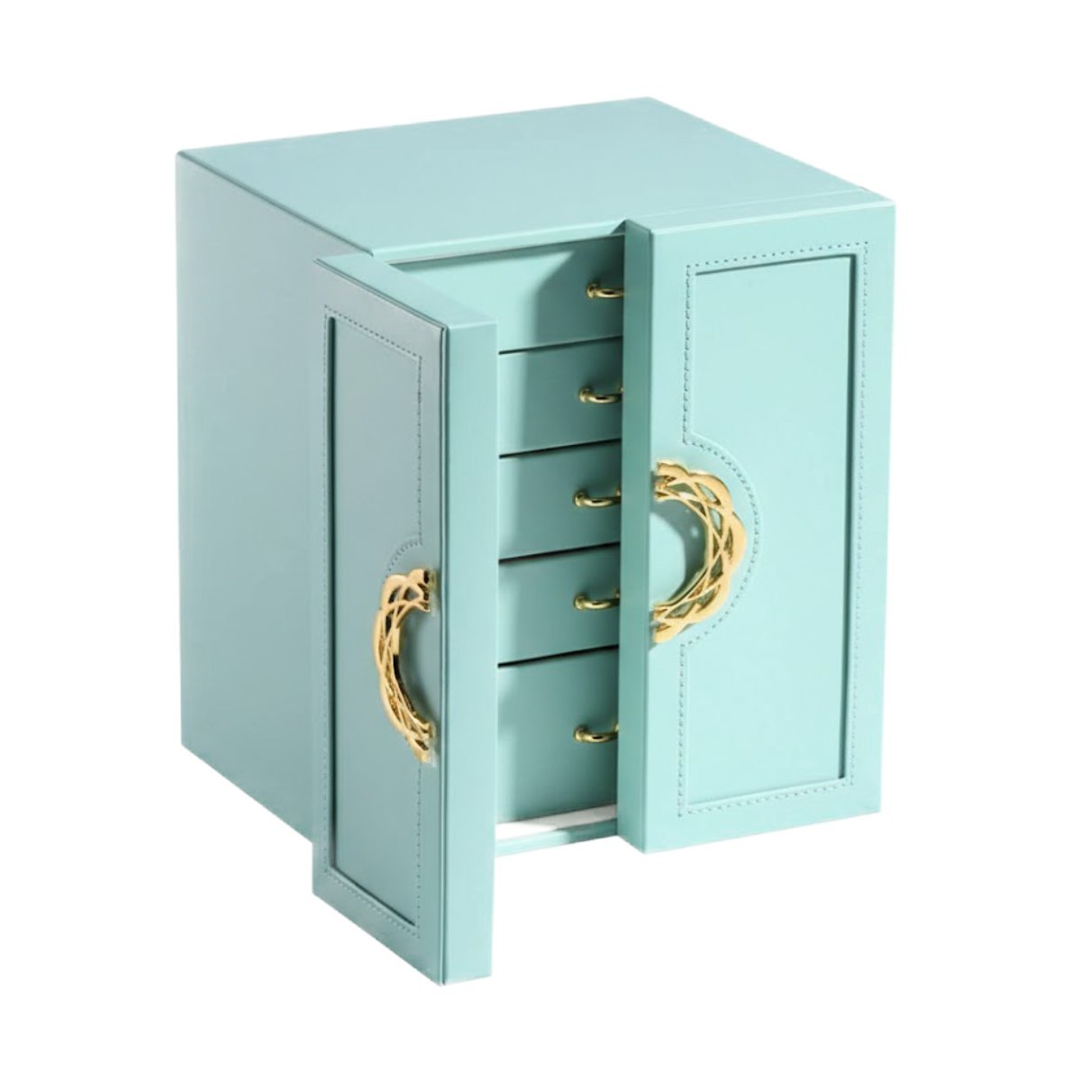 ORGANIZADOR DE JOYAS CELESTE CON CAJONES DESLIZABLES Y PUERTAS FUNCIONALES Y+REGALO STICKER - 3