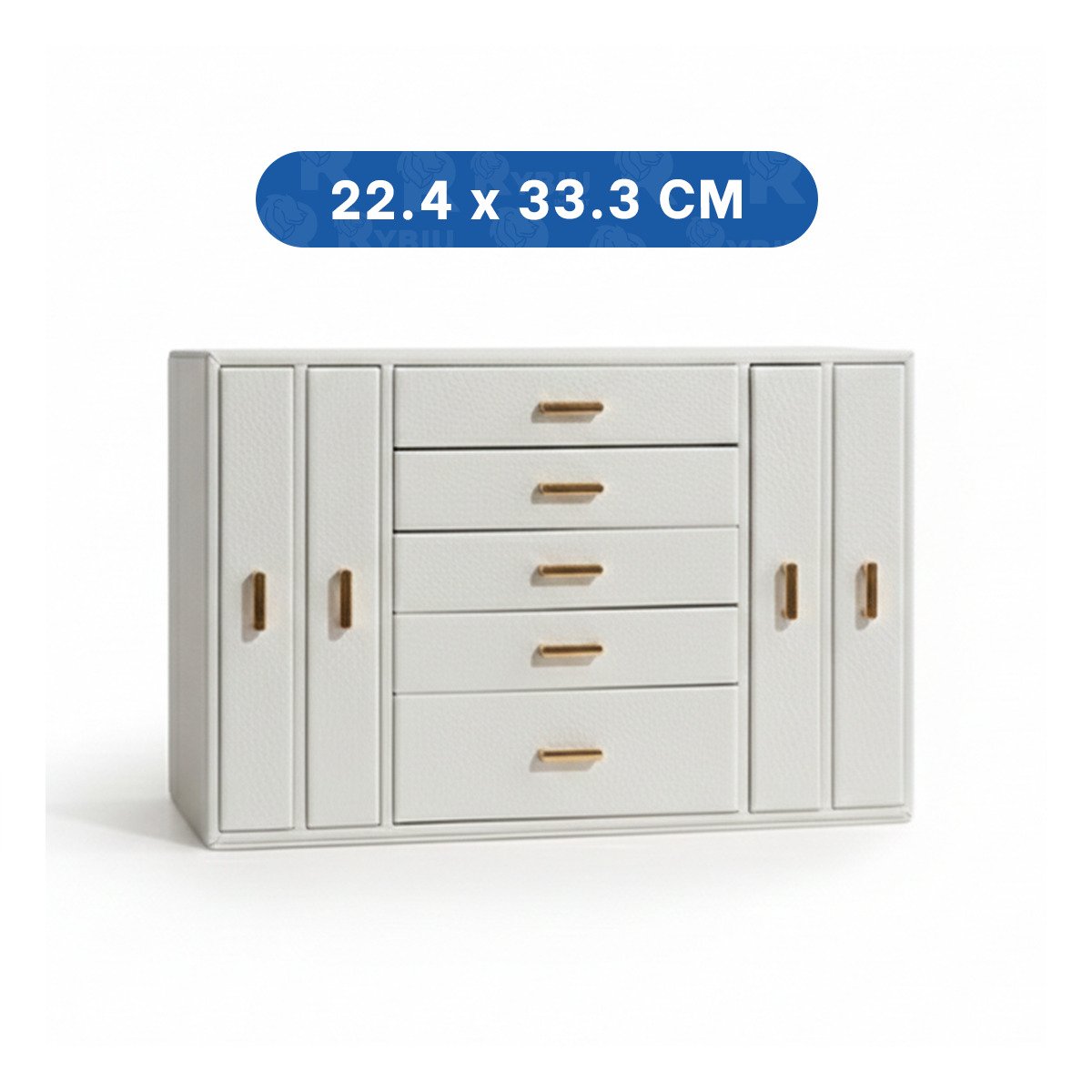 CAJA ORGANIZADORA DE JOYAS BLANCA CON DIVISIONES INTERNAS PRACTICAS Y+PAPEL REGALO - 4