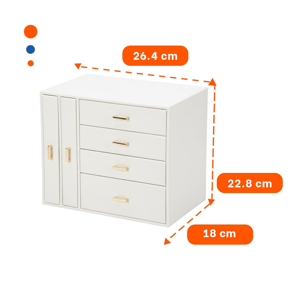 CAJA DE ACCESORIOS GRANDE 4 NIVELES HORIZ Y 2 VERT BLANCO Y+POST IT - 4