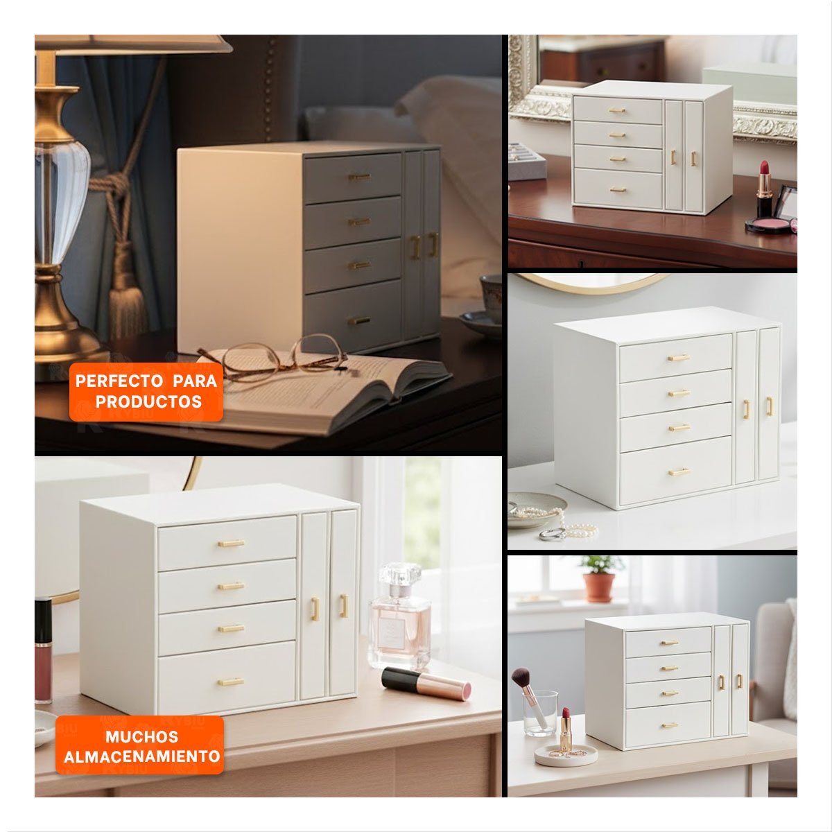 CAJA DE ACCESORIOS GRANDE 4 NIVELES HORIZ Y 2 VERT BLANCO Y+POST IT - 5