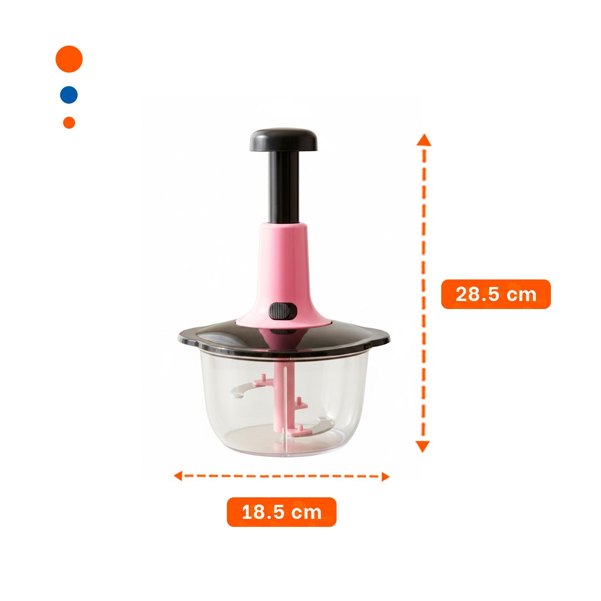 PACK12 PROCESADOR RAPIDO MULTIFUNCIONAL 1 5L BLANCO Y PLOMO PARA CORTAR VERDURAS Y+PAPEL REGALO - 4