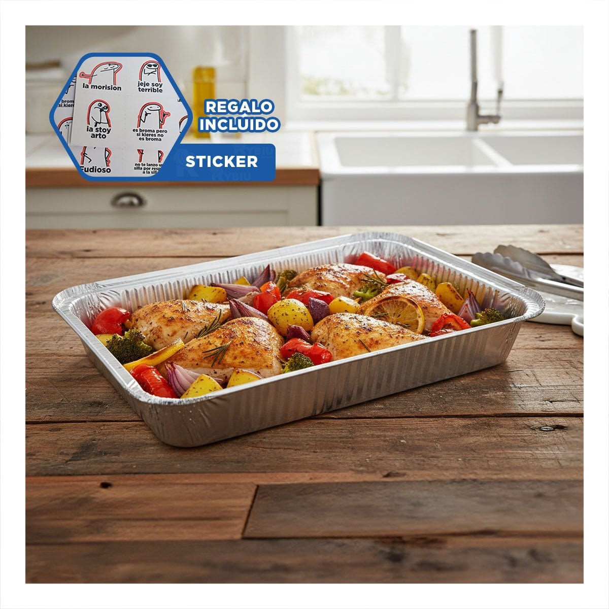 PICADORA COMPACTA MULTIFUNCIONAL 1 5L BLANCO Y PLOMO PARA USO DIARIO EN COCINA Y+REGALO STICKER - 1