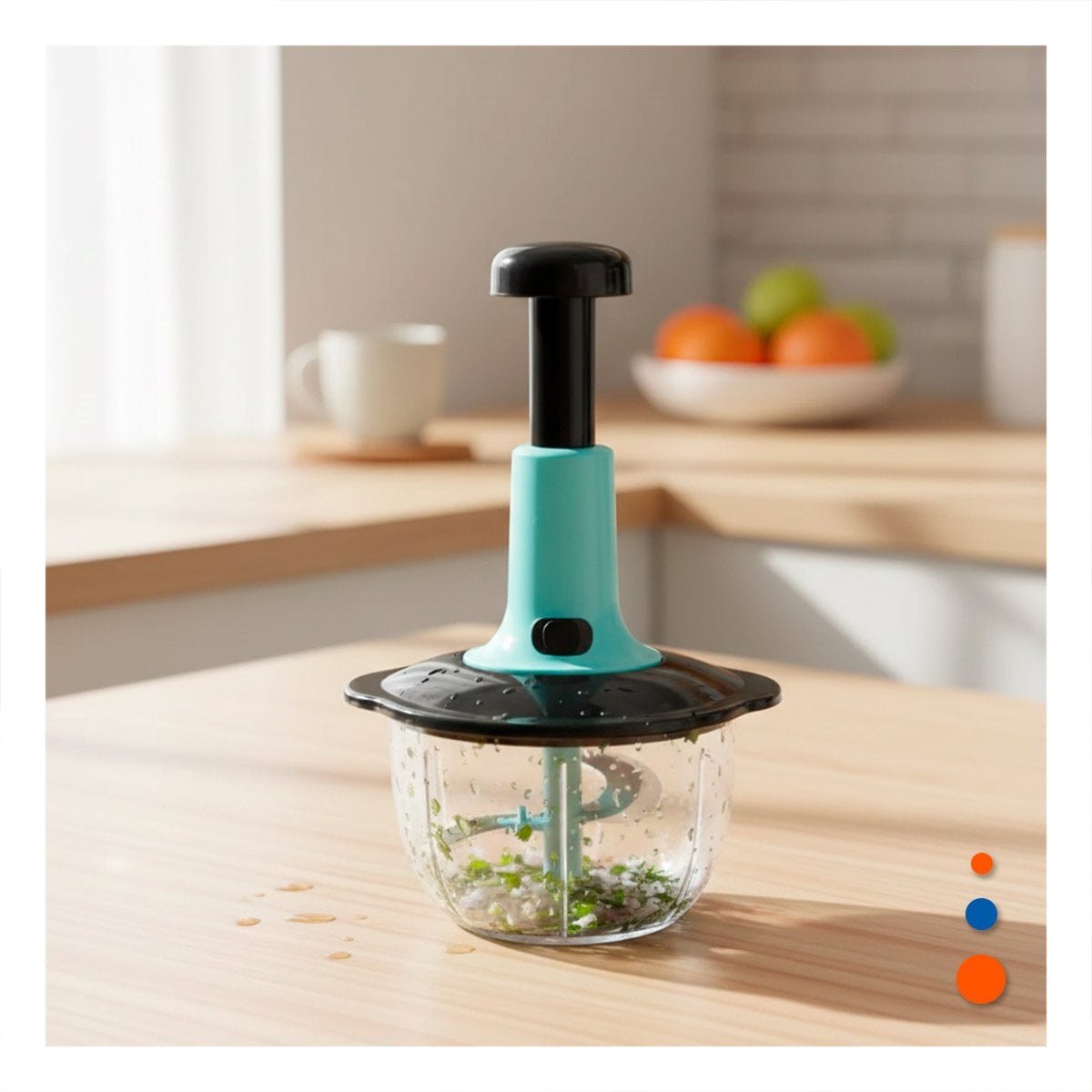 CORTADOR MULTIFUNCIONAL 1 5L BLANCO Y PLOMO PARA PREPARAR COMIDAS CASERAS Y+PAPEL REGALO - 2