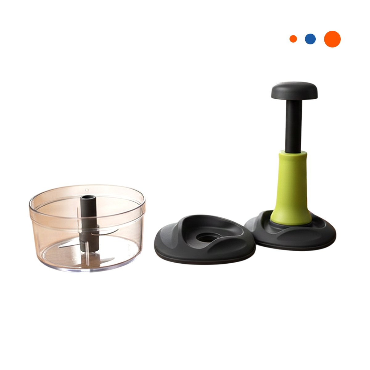 PACK4 TRITURADOR PARA COCINA MULTIFUNCIONAL 1 5L BLANCO Y PLOMO PARA FRUTAS Y+PAPEL REGALO - 3