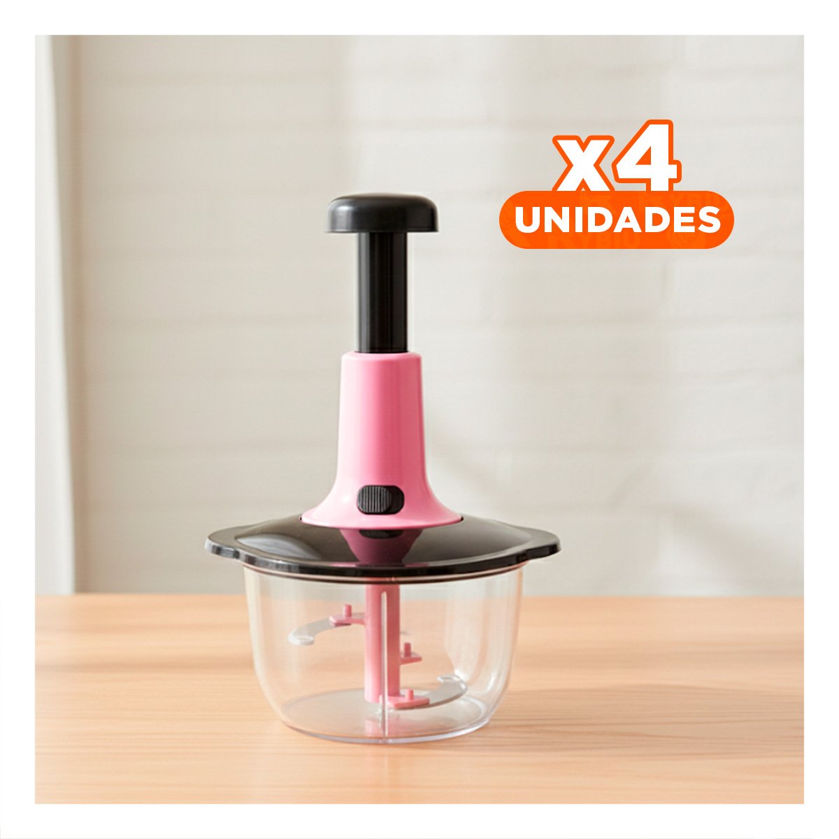 PACK4 PICADOR PARA COCINA MULTIFUNCIONAL 1 5L BLANCO Y PLOMO PARA CORTAR Y MEZCLAR FACIL - 1