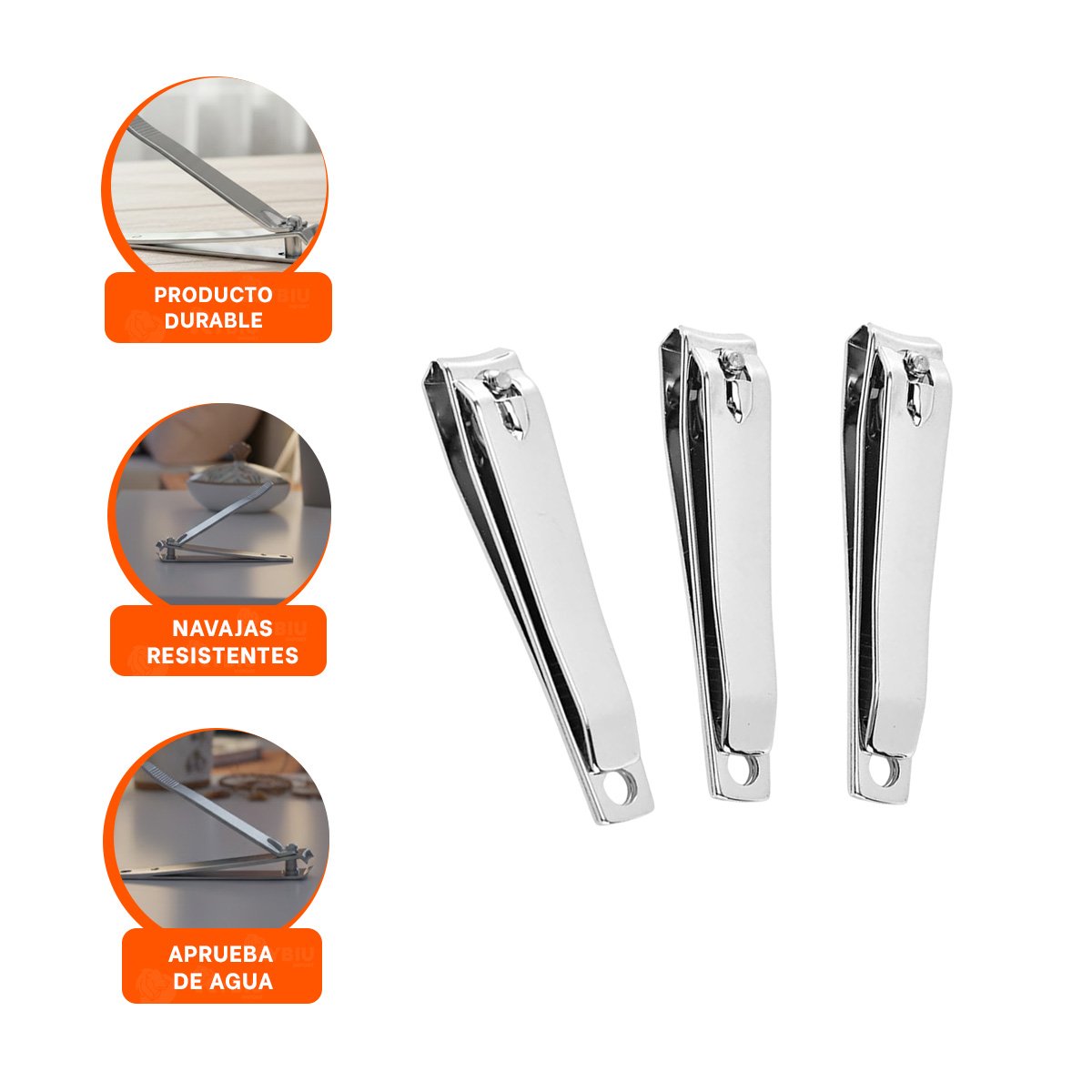 SET CORTAUNAS TRIPLE PLATEADO PARA UÑAS FIRMES Y BIEN CUIDADAS - 3
