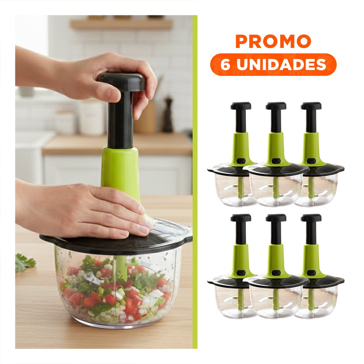 PACK6 CORTADOR PARA COCINA MULTIFUNCIONAL 1 5L BLANCO Y PLOMO PARA USO DIARIO - 1