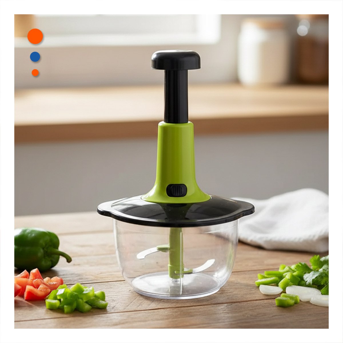PACK6 CORTADOR PARA COCINA MULTIFUNCIONAL 1 5L BLANCO Y PLOMO PARA USO DIARIO - 2