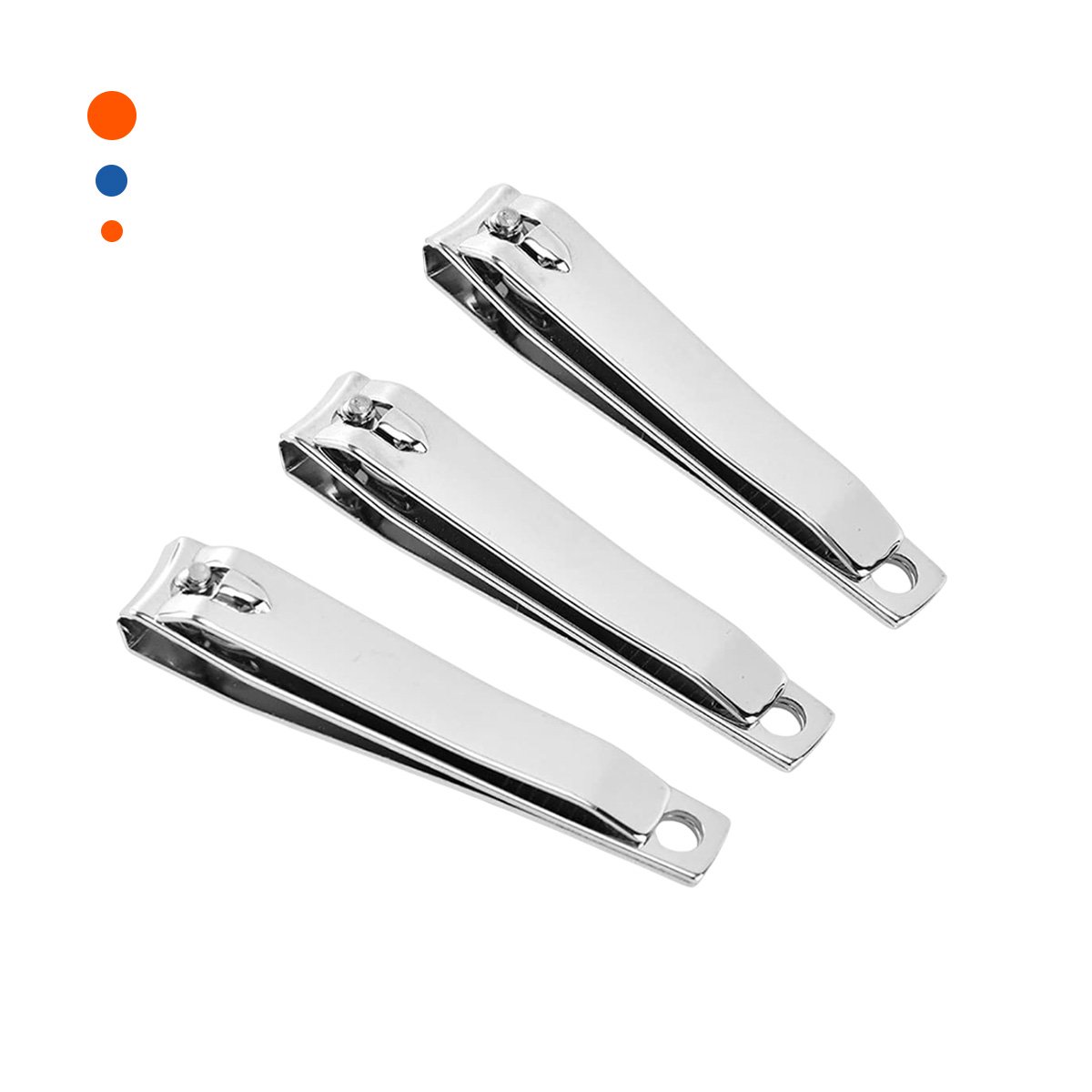 JUEGO CORTAUNAS PLATEADO X3 PARA RUTINA DE ASEO PERSONAL Y+PAPEL REGALO - 1