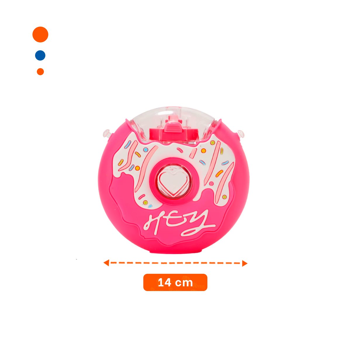 PACK4 CONTENEDOR PARA AGUA FUCSIA CIRCULAR 14X5CM FACIL DE USAR - 4