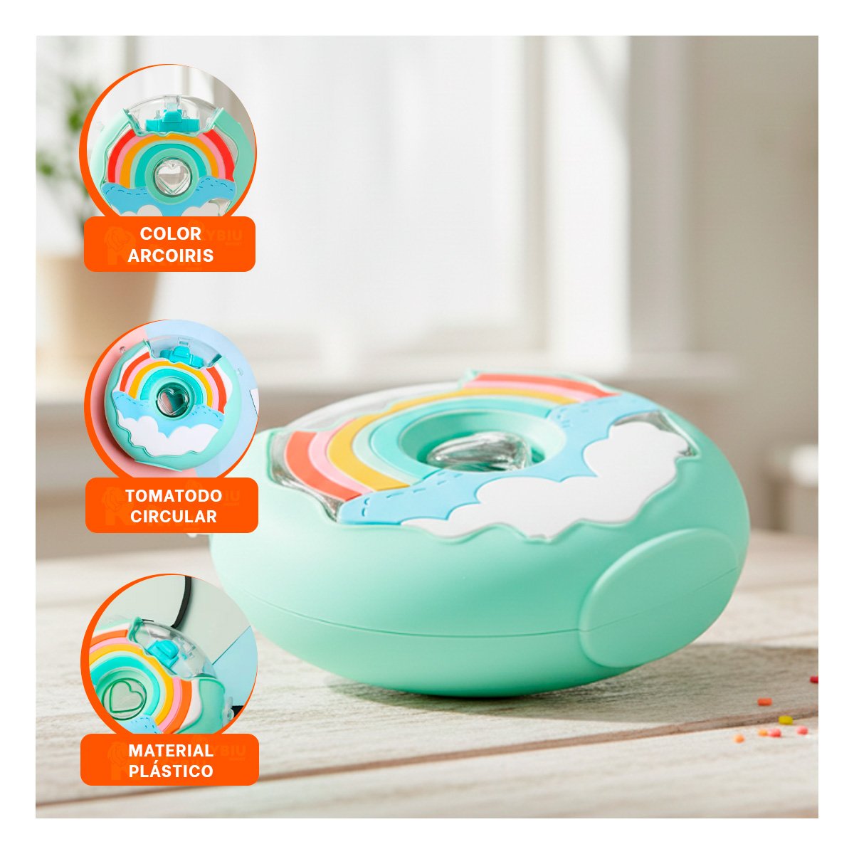 PACK4 CONTENEDOR PARA AGUA FUCSIA CIRCULAR 14X5CM FACIL DE USAR - 3
